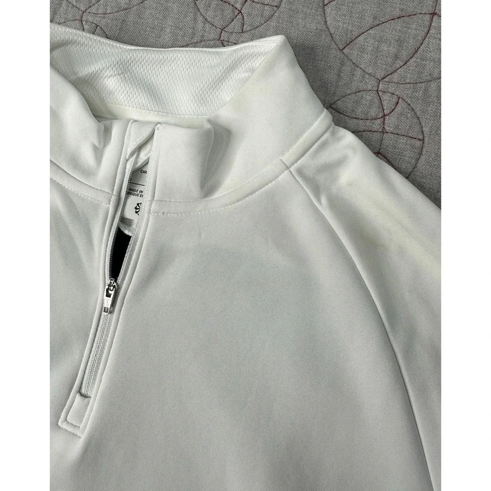 Nike Dri-Fit Academy Soccer Drill 1/4 Zip Pullover Jacket Women's M White Black - Picture 3 of 8